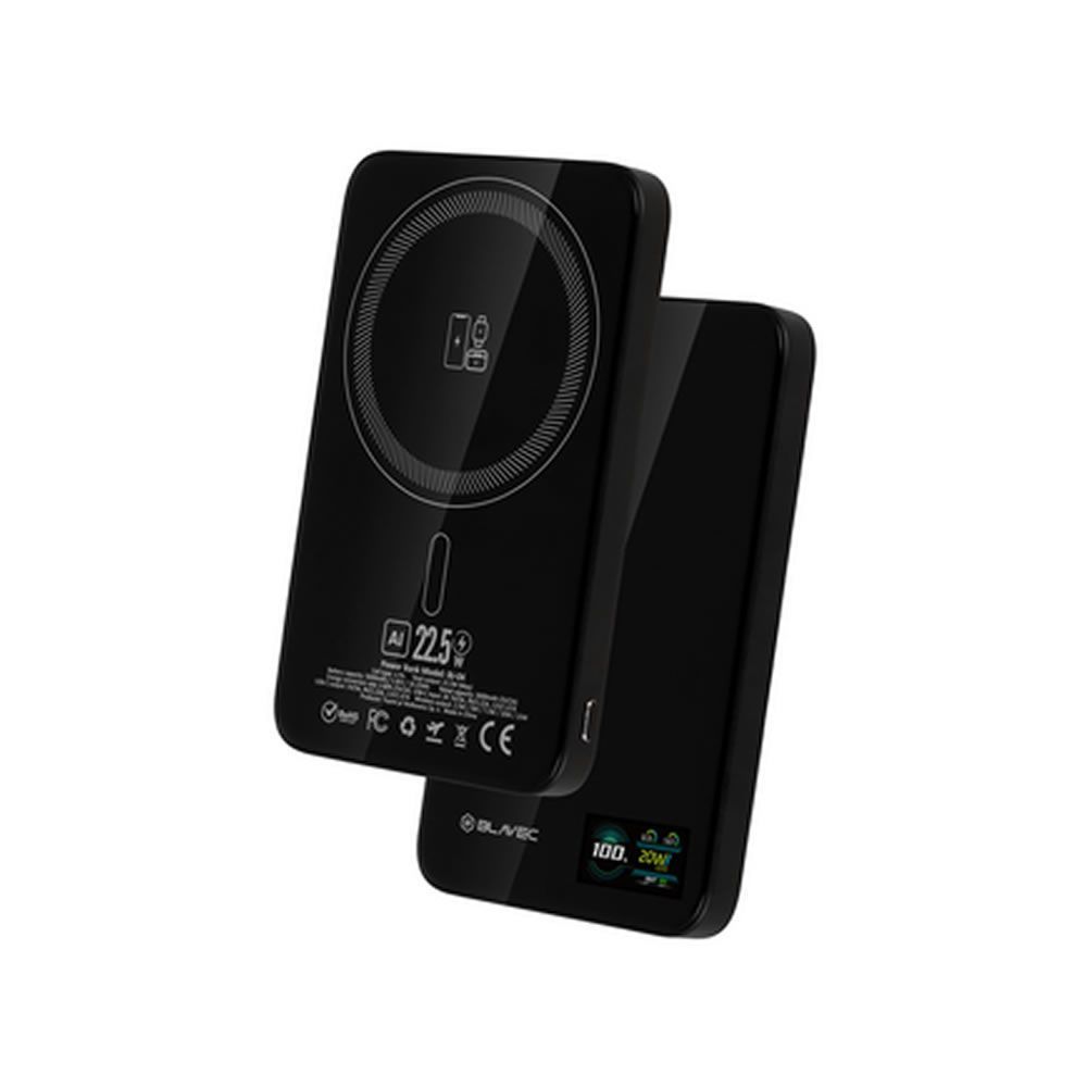 Power Bank Blavec Bj04 Preto 5000mAh 22.5w Wireless Magnético