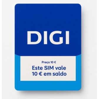 Cartão SIM DIGI Pré-Pago OEM 10€ Saldo