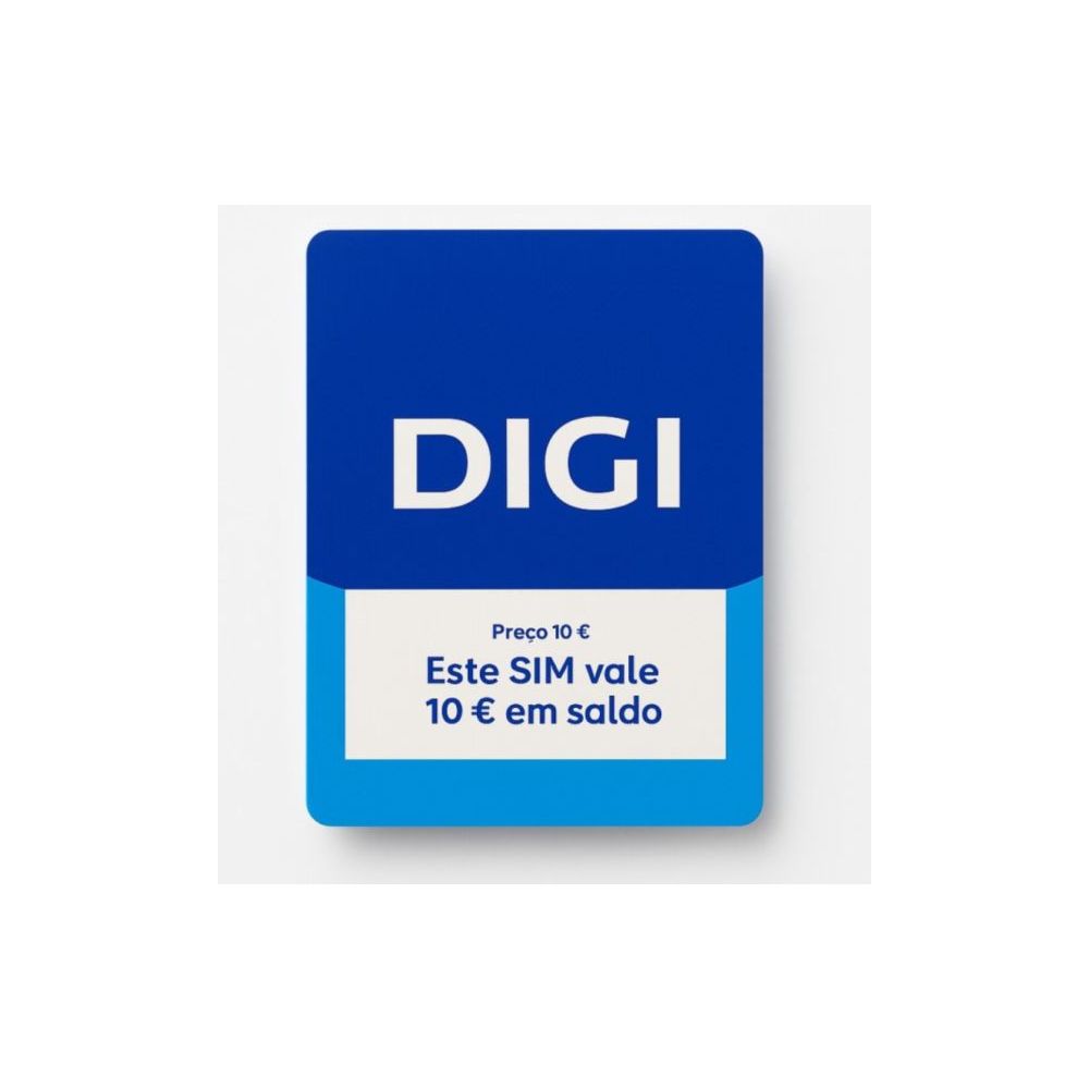 Cartão SIM DIGI Pré-Pago OEM 10€ Saldo