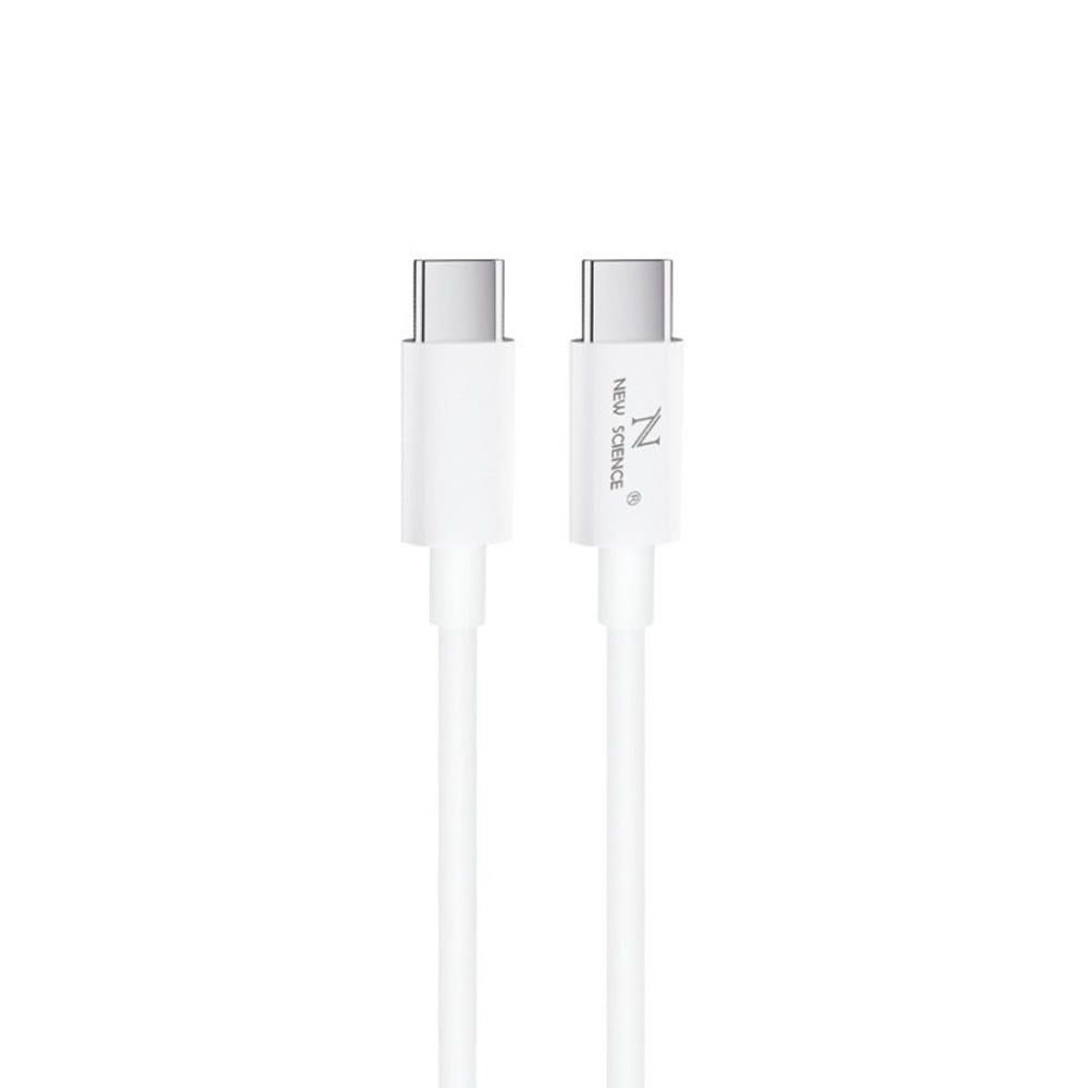 New Science X-7 White USB Type-C To Type-C Data Cable 5A 1m