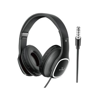 New Science A-623 Black Headphones With 3.5mm Jack Cable