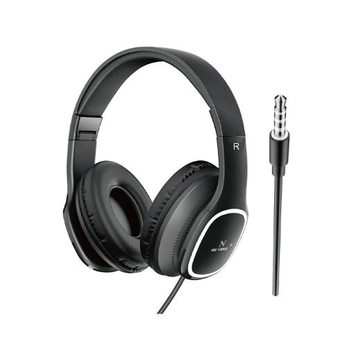 New Science A-623 Black Headphones With 3.5mm Jack Cable