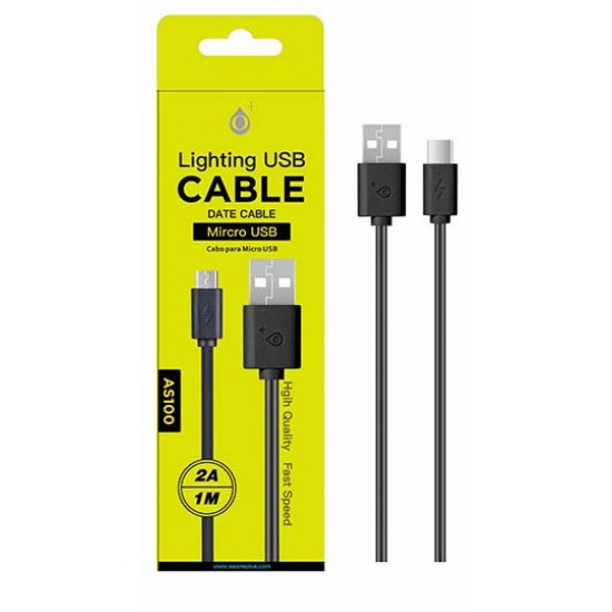 Data Cable Oneplus As100 Micro Usb 2a 1m Black