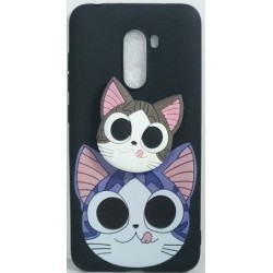 Cover Silicone With Doll 3d For Redmi Xiaomi Pocophone F1 Black Cat