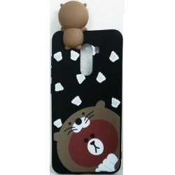 Cover Silicone With Doll 3d For Redmi Xiaomi Pocophone F1 Black Bear