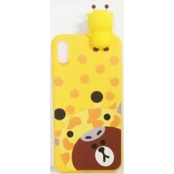 Cover Silicone With Doll 3d For Apple Iphone X (5.8) Yellow