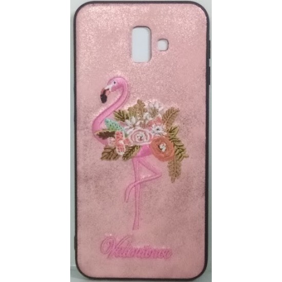 Cover Tpu With Design Of Embroidery For Samsung Galaxy J6 Plus Pink