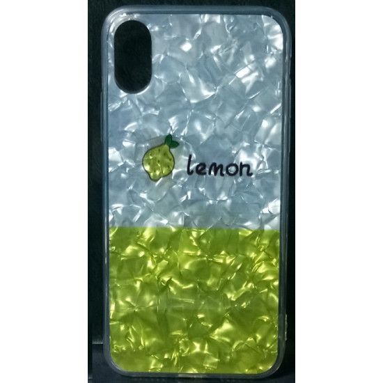 Capa De Silicio Bling Glitter Para Iphone X Limon