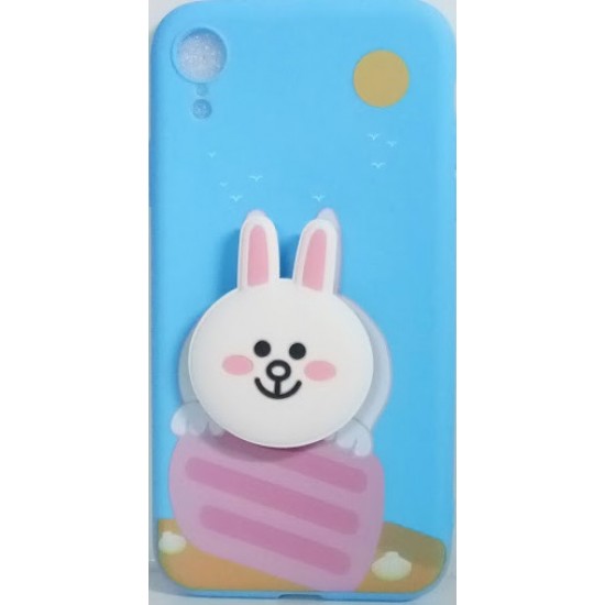 Cover Silicone With Doll 3d For Apple Iphone Xr (6.1) Blue