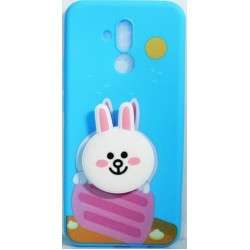 Cover Silicone With Doll 3d For Huawei Mate 20 Lite Blue