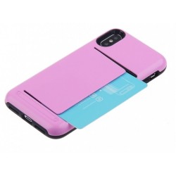 Cover Professional With Card Holder For Iphone Xs Pink