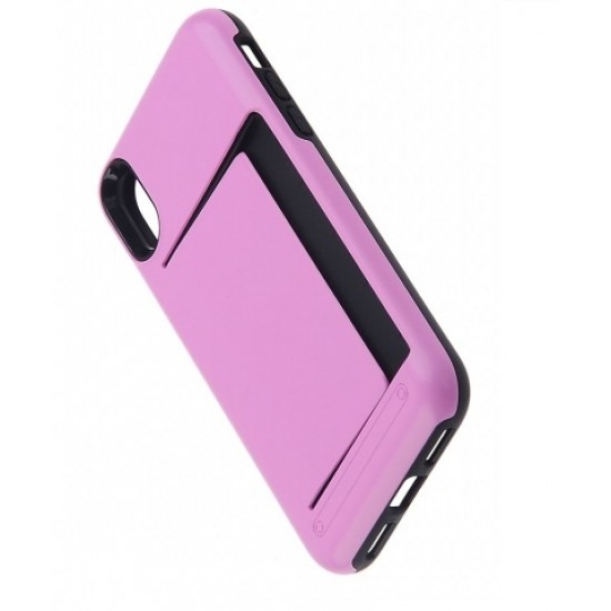 Cover Professional With Card Holder For Iphone Xs Max Pink