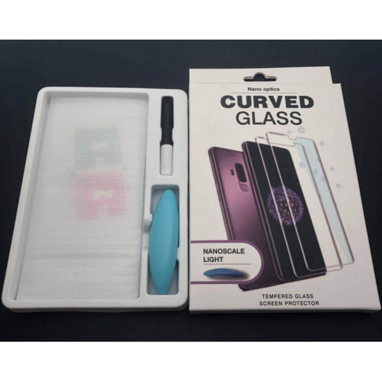 Pelicula De Vidro Completa Cola Uv Huawei Mate 40 Pro Transparente Curvado