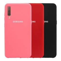 Capa Silicone Gel Samsung A7 2018 Azul Robusta