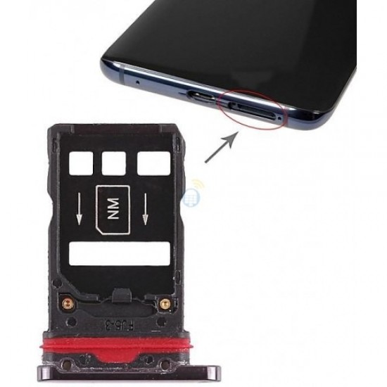 Sim Holder  Huawei Mate 20 Pro Outside Black