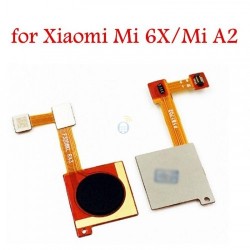 Finger Print Home Button Flex Xiaomi Mi 6x Mi A2 Preto