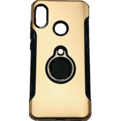 Silicone Case With Metal And Finger Ring  Redmi 6 Pro A2 Lite Golden