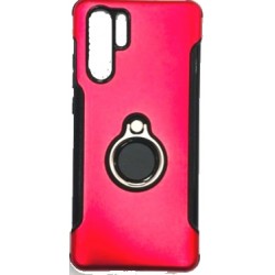 Silicone Case With Metal And Finger Ring Huawei P30 Pro Red