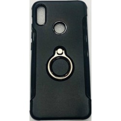 Silicone Case With Metal And Finger Ring  Redmi 6 Pro A2 Lite Black