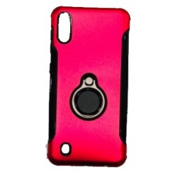 Silicone Case With Metal And Finger Ring Samsung Galaxy M10 Red