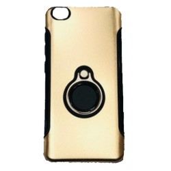 Silicone Case With Metal And Finger Ring Xiaomi Redmi Go Golden