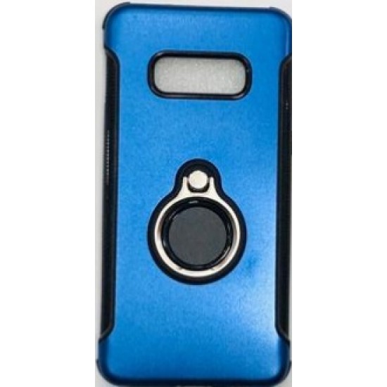 Silicone Case With Metal And Finger Ring Samsung Galaxy S10e Blue