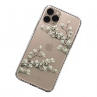 Capa De Silicone Com Desenho De Flor Para Apple Iphone 11 Pro Magnolia