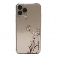 Capa De Silicone Com Desenho De Flor Para Apple Iphone 11 Pro Cherry