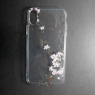Capa Silicone Gel Com Desenho Flor Apple Iphone Xr Transparente Cherry