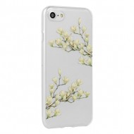 Capa Silicone Gel Com Desenho Flor Samsung Galaxy A40 Transparente Magnolia