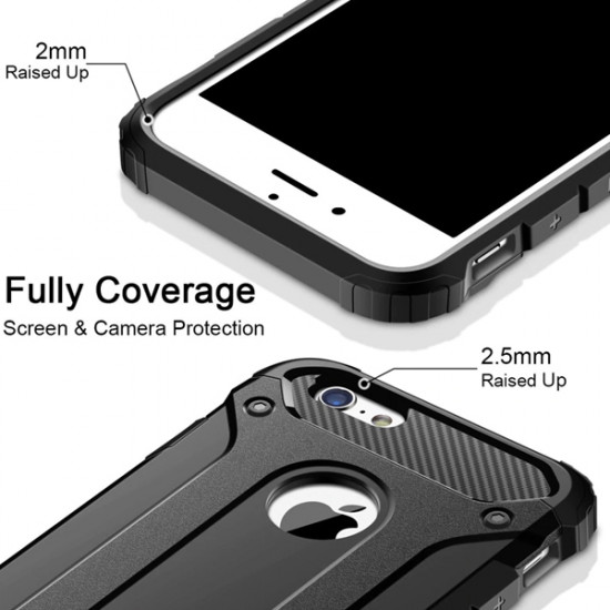 Capa Silicone Anti-Choque Armor Carbon Xiaomi Redmi 8a Preto
