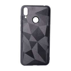 Silicone Prism Diamond Mat Case For Huawei Y7 2019 Black