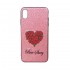 Cover Tpu With Design Of Embroidery For Apple Iphone Xs Max (6.5) Pink Heart