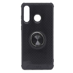 Silicone Case With Metal And Finger Ring Samsung Galaxy A40s Black