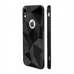 Silicone Prism Diamond Mat Case For Apple Iphone Xr Black