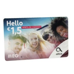 Cartão De Recarga Meo Hello Brazil With 1.50€ Talktime