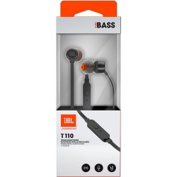 Auricular Jbl Tune 110 Preto In Ear Com Micro 3.5mm