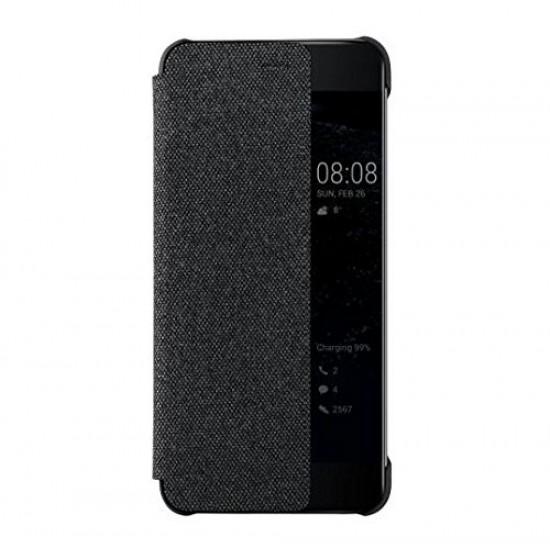 Flip Cover Com Janela Huawei Ascend P10 Cinza Smart Cover Black