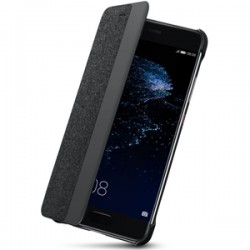 Flip Cover Com Janela Huawei Ascend P10 Cinza Smart Cover Black