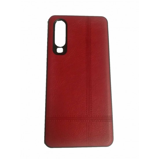 Leather Case For Huawei P30 Red