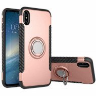 Capa Kickstand Magnético Con Soporte Del Anillo Tapa De La Protección De 360 Grados Para Iphone Xs Max Plata