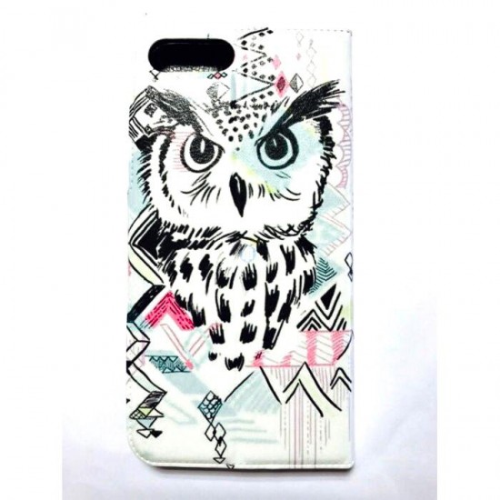 Flip Cover Apple Iphone 7 Plus / 8 Plus Coruja Branco