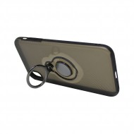 Capa Kickstand Magnético Con Soporte Del Anillo Tapa De La Protección De 360 Grados Para Iphone Xs Max Negro