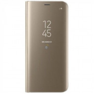 Capa Flip Cover Clear View Samsung Galaxy M21 Dourado