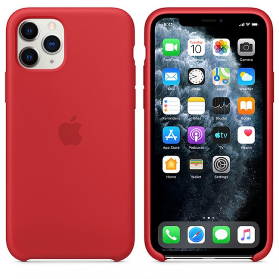 Capa Silicone Gel Apple Iphone 11 Pro Max Rojo Premium
