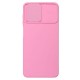 Capa Silicone Gel Samsung Galaxy A12 Rosa Com Protetor De Câmera E Janela Deslizante