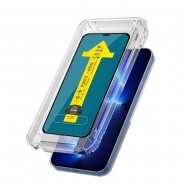 Protector De Pantalla De Cristal Templado 5D Completo Apple Iphone 12/Iphone 12 Pro Negro Autoalineación