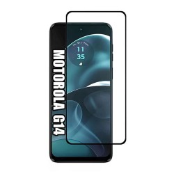 Protector De Pantalla De Cristal Templado 5D Completo Motorola Moto G14 6.5" Negro
