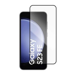 Samsung Galaxy S23 FE 6.4" Black 5D Complete Screen Glass Protector No Fingerprint