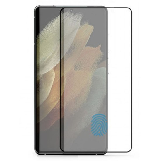 Pelicula De Vidro 5d Completa Curvado Xiaomi Mi 11/11 Pro 6.81" Preto Com Fingerprint